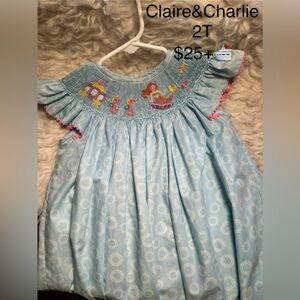 Claire&Charli Mermaid Smocked Dress
2T